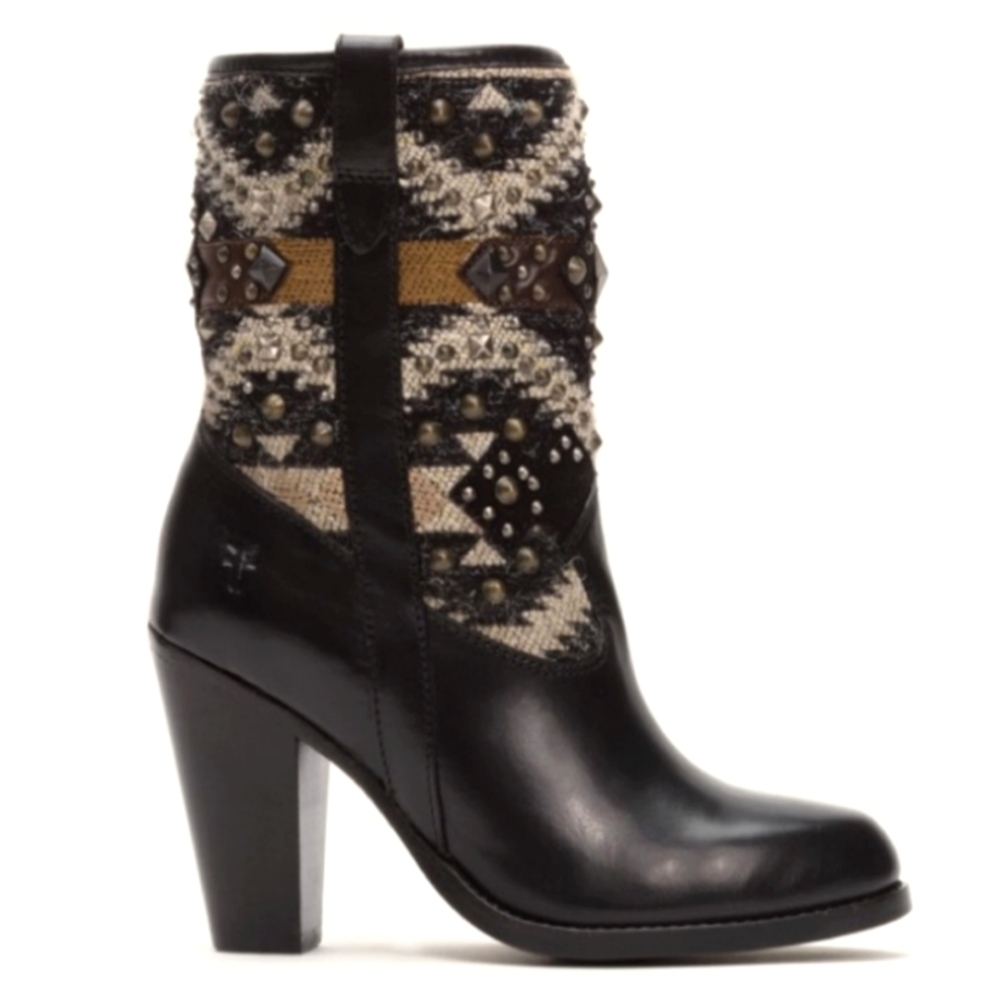 Frye Navajo Jenny Studded Heeled Boots - Picture 4 of 16